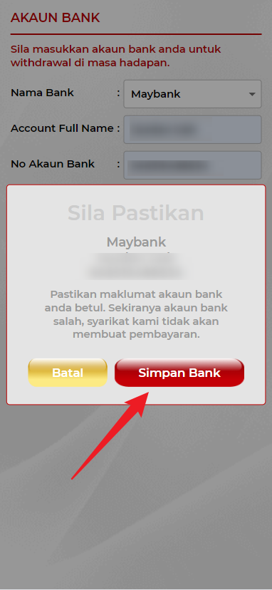 Step 2 - Register at Manis33 Casino - Part 2