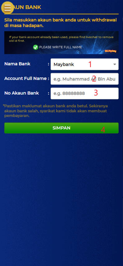 Step 2 - Register at SCRplay Casino - Part 1