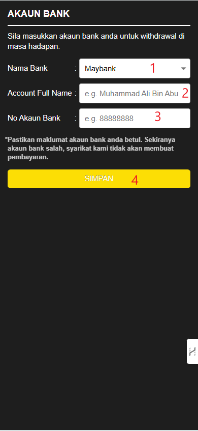 Step 2 - Register at JD99 Casino - Part 2