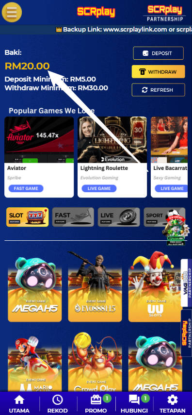 Step 4 - Register at SCRplay Casino - Part 1
