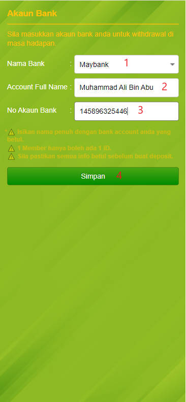 Step 2 - Register at Cashsweep Casino - Part 1