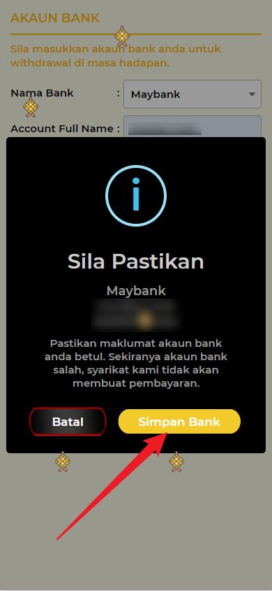 Step 2 - Register at Bila2cuci Casino - Part 2