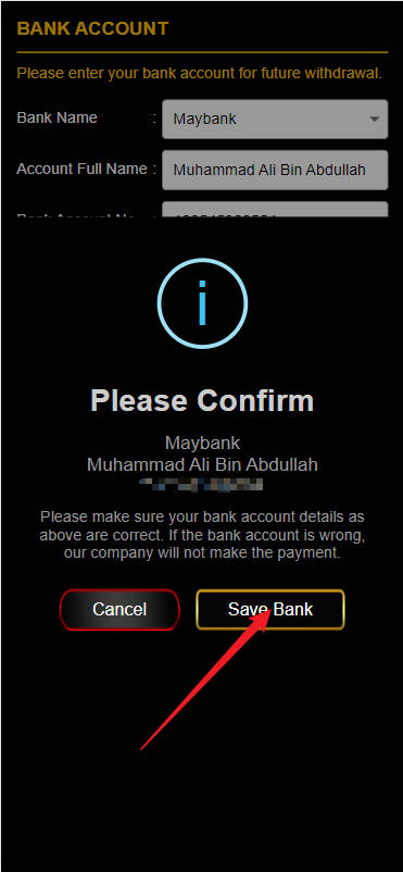 Step 2 - Register at 888Kingmy Casino - Part 2