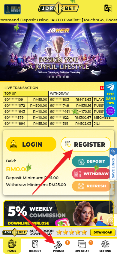 Step 1 - Register at JDRBET Casino - Part 1