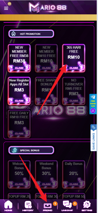 Step 3 - Register at Mario88 Casino - Free Credit 365 - Part 1