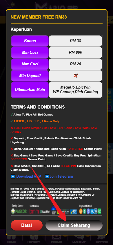 Step 3 - Register at Mario88 Casino - Part 2