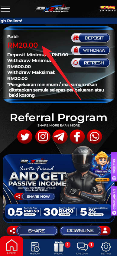 Step 4 - Register at RXZ135 Casino - Part 1