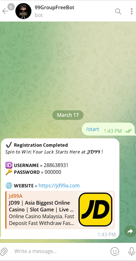 Step 1 - Register at JD99 Casino - Part 2