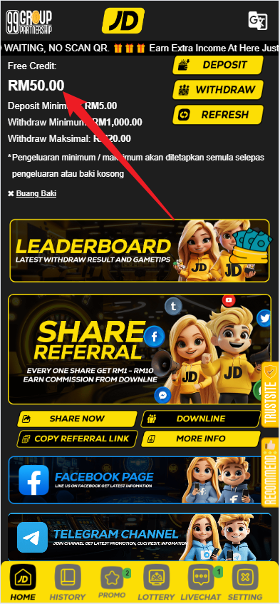 Step 4 - Register at JD99 Casino - Part 1
