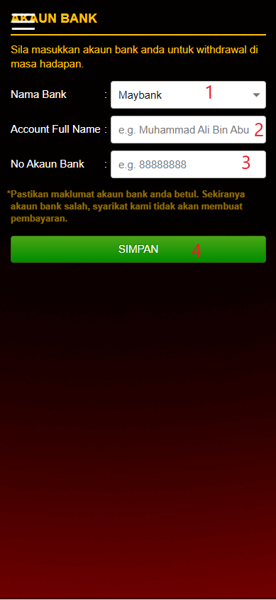 Step 2 - Register at Doktor Judi Casino - Part 2