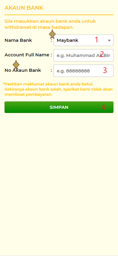 Step 2 - Register at Bila2cuci Casino - Part 1