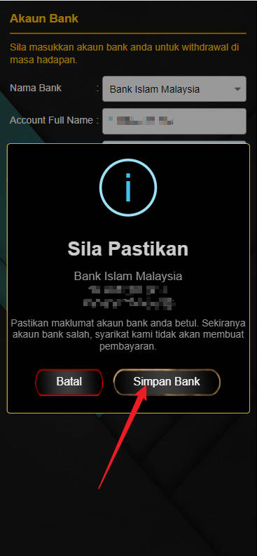 Step 2 - Register at Waja33 Casino RM20 - Part 2