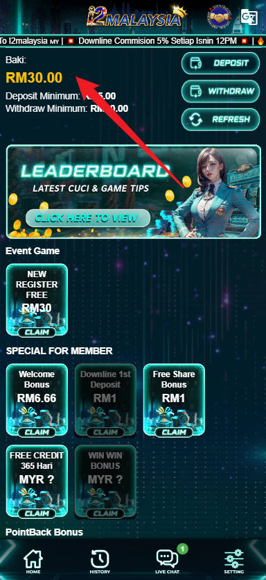 Step 4 - Register at i2Malaysia Casino - Part 1