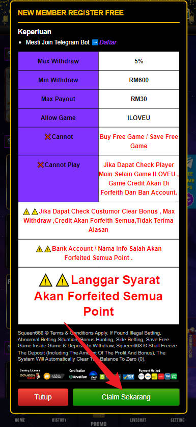 Step 3 - Register at Marimari444 Casino - Free Credit Slot - Part 2