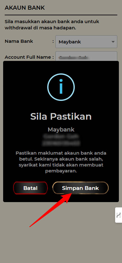 Step 2 - Register at 711Cuci Casino - Free Credit Slot - Part 2