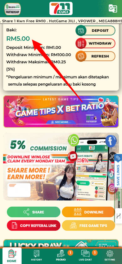 Step 4 - Register at 711Cuci Casino - Free Credit Slot - Part 1
