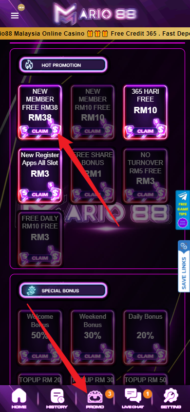 Step 3 - Register at Mario88 Casino - Part 1